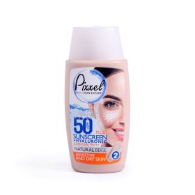 کرم ضد آفتاب رنگ بژ طبیعی SPF50 پیکسل (مناسب پوست های خشک تا نرمال و حساس)